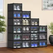TAUS 18PCS Shoe Storage Boxes XL Stackable Sneaker Case Organizer Men Women