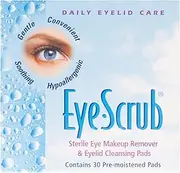 Eye Scrub Sterile Eye Makeup Remover & Eyelid Cleansing Pads 30 ea (Pack of 3)