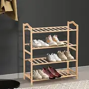 Levede Bamboo Shoe Rack Storage Wooden Organizer Shelf Shelves Stand 4 Tier 80cm