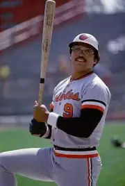 Reggie Jackson 1976 2 Baltimore Orioles Baseball Old Photo
