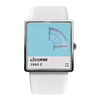 在飛比找momo購物網優惠-【LICORNE】力抗 創意扇型逆跳式色票錶 粉藍/LI00