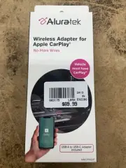 Aluratek - Wireless Adapter for Apple CarPlay - White 8594