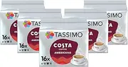 Tassimo Costa Americano Coffee Pods (Case of 5, Total 80 pods, 80 Servings)