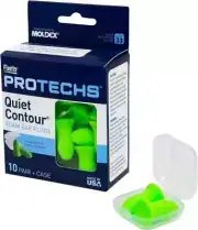 Flents Foam Ear Plugs, 10 Pair with Case for Sleeping, 10 Pair, Green