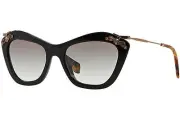 New Authentic Miu Miu Sunglasses SMU 03P 1AB-OA7 Black Gold Tortoise/ Gray Gradi