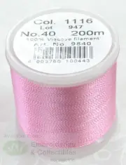 Madeira Rayon 40 #1116 CANDY PINK 200m Machine Embroidery Thread