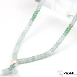 【JA-ME】天然A貨翡翠冰種淡綠算盤珠鍊5-5.5mm(母親節/送禮)