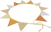 Bunting Flags 12 Pieces of Cotton Fabric Bunting Flag Garland Wedding/Birthday/Party Decoration Accessories Bunting