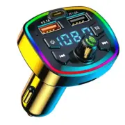 3.1A USB PD Fast Charging Car Charger FM Transmitter Bluetooth 5.0 Audio Receive