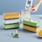 Small Ice Cube Tray Household Ice Box With Lid Soft Bottom Ice Cube Square Mold