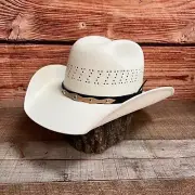 Kido White Wide Brim Western Cowboy Hat Straw Sombrero Vaquero para Nino Vaquero