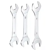 3pcs Double Open End Thin Wrench 19×22 / 20×21 / 24×27mm Metric U-Shaped Spanner