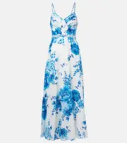 [Poupette St Barth] Poupette St Barth Cara cotton maxi dress AU 6 blue
