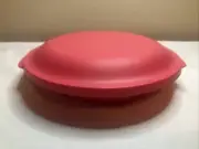 New Rare Vintage Tupperware 2 3/4 Cup 700 mL Red Bowl With Lid 9" Round