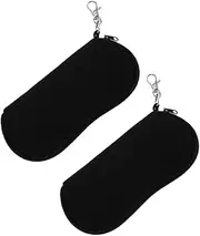 [FOMIYES] 2pcs Sunglasses Storage Bag Glasses Storage Sunglasses Organizer Eyeglasses Holder Glasses Holder Eyeglasses Case Eyewear Organizer Case Eyewear Pouches Black Neoprene