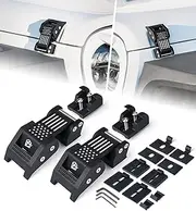 Xprite Aluminum Hood Latches with U.S. Flag, Adjustable Hood Latch Catches Kit Compatible with 2007-2018 Jeep Wrangler JK JKU & 2018-2025 Jeep Wrangler JL JLU & 2020+ Gladiator JT