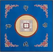 Mahjong Mat Noise Reduction Table Cover - Anti-Skid Professional Game Accessory for Poker and Tile Games (Blue)
