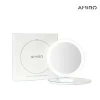 在飛比找momo購物網優惠-【AMIRO】LED隨身化妝鏡-白色(隨身鏡 自拍鏡 輕巧收