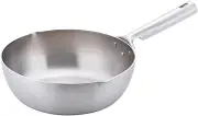 KOGU Shimomura Special Sales Frying Pan, Deep, 9.4 inches (24 cm), Made in Japan, Stainless Steel, 3-Layer Steel, Stir-Fry, Fry Food, Gas Fire, IH Compatible, Dishwasher Safe, Tsubamesanjo 44426
