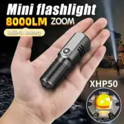 Portable LED Flashlight Outdoor Zoomable Rechargeable Torch Camping Fishing Lamp