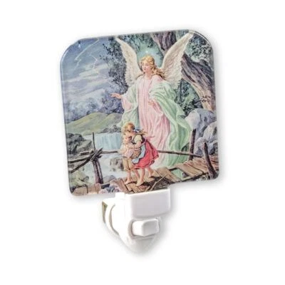Guardian Angel Night Light | Crossing the Bridge Plug In Baby Shower