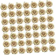 COHEALI 100pcs Diy Sunflower Charms Alloy Pendant Keychain Charms Decorative Bracelet Pendants Gold Tone Sunflower Jewelry Making Supplies