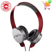 SOL Republic Tracks HD High Def V10 Headphones On Ear Wired Red