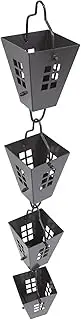 1pc Drainage Rain Chain Extender Post Collapsible Gutter Guard Outside Water Downspout Diverter Rain Chain Gutters Adapter Clip Block Barrel Chimes Aluminum Alloy
