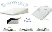 LARGE WEDGE PILLOW MEMORY FOAM BACK SUPPORT PILLOW ACID REFLUX RAISED BED PILLOW