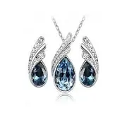 crystal jewelry set crystal necklace earring set