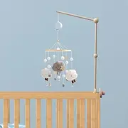 27inch Wooden Crib Mobile Holder with Clockwork Music Box Baby Crib Mobile Arm Wooden Crib Frame Anti Slip Baby Mobile Holder Arm Safe Nursery Baby Mobile Hanger for Crib Baby Bed Nursery Décor