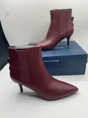 Cole Haan Women's Brown Ankle Pointed Toe Stiletto Heel Boot Leather NWB