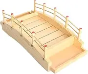 WINIAER Wooden Arch Bridge Sushi Boat Serving Tray, Sushi Bridge Serving Plate Food Platter for Restaurant or Home (53 x 24 x 13cm / 20.8 x 9.4 x 5.1inch)