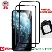 For iPhone 16 Pro Max 15 14 13 Full Coverage 9H Tempered Glass Screen Protector