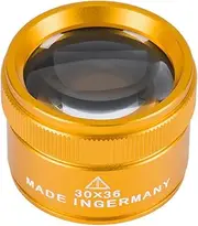 30X Magnifying Glass K9 Optical Lens Monocle Magnifier for Stamps Loupe