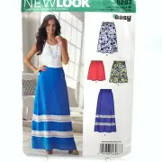 New Look 6287 Plus Size Skirts Mini Midi Maxi Sz 10 22 Uncut Pattern