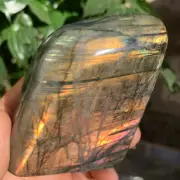 400g Natural Purple Labradorite Quartz Crystal Mineral Specimen Healing