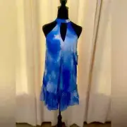 Aidan by Aidan Mattox Womens Mini Chiffon Shift Dress Sz 0 Prom Party Cocktail