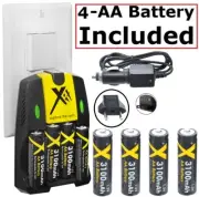 NEW Home & Car Charger With 4AA Battery 3100mAh for Panasonic DC-LX100M2