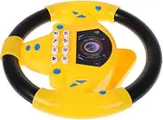 Simulation Steering Wheel Interactive Driving Wheel for Educational Playset with Sound Easy Installation Portable Design for Car Seat Fun