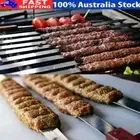 10pcs Stainless Steel Barbecue Metal Skewers Flat Needle BBQ Tools Kebab Stick