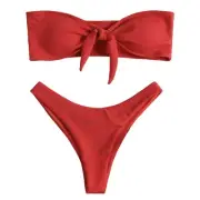 Fashion Bandeau Bikinis Set Women Swimwear Two Piece Swimwear for Party