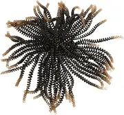 OATIPHO Human Hair Wigs with Bangs Afro Spring Twist Butterfly Locs Crochet Braids Extensions Low Temperature Fiber for Gentle Versatile Styling and Secure Fit