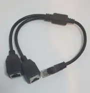 Ethernet Network RJ45 Plug Splitter Adapter 1 RJ-45 Male to 2 Female Network