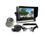 Elinz 7" Monitor HD 12V/24V Reversing CCD 2 Camera 4PIN System Trailer Cable Caravan