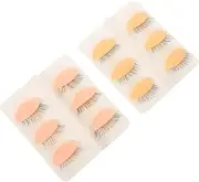 Healvian Professional Eyelash Extensions Trainer 6 Pairs of Replaceable Silicone Eyelids