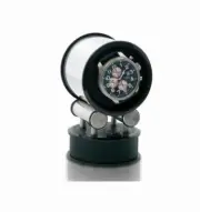 Orbita Voyager Single Travel Automatic Watch Winder (Black Leather) Made in USA