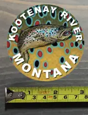 Kootenay River Sticker Montana Fly Fishing Decal Trout Abel Ross Reels Hatch
