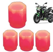 Tire Valve Caps - Tire Valve Stem Tool | Tires Valves Stem Covers - 4X Glowing Tyre Caps | Valves Stems | Dustproof Car Tyre Cap | Wheel Valve Cover for Car, Truck, Motorcycle