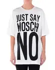 SS17 Moschino Couture Jeremy Scott #JUSTSAYMOSCHINO Cotton White Black T-shirt